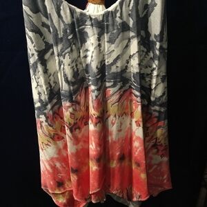 Sky Clothing Abstract Print Top